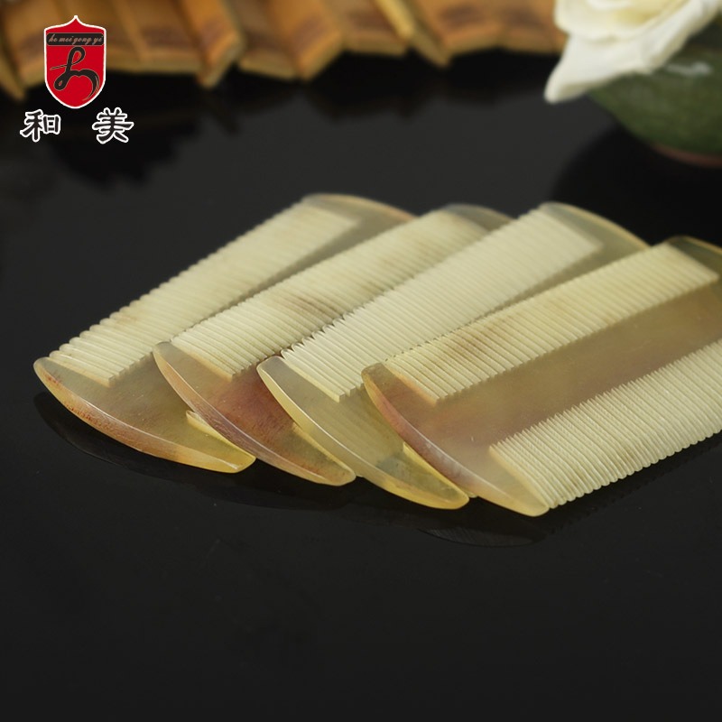 和美现货批发羊角篦子篦子跳蚤梳子梳梳造型羊角小梳胡子男士刻字