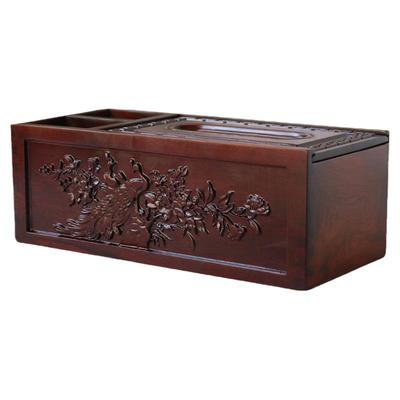 实木纸巾盒红酸枝客厅家用遥控器