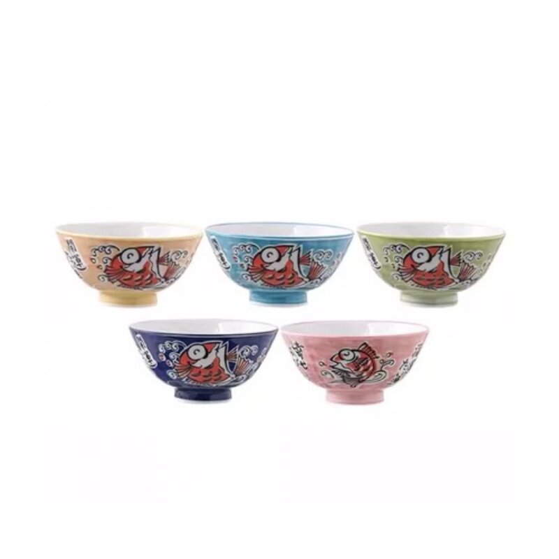 美浓烧陶瓷碗日式手绘家用卡通碗