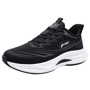 品牌运动男鞋秋冬新款轻便减震跑步鞋防水防滑百搭休闲皮面运动鞋