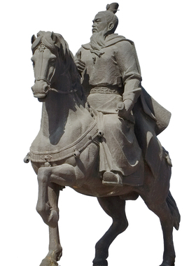 骑马景观古代大型人物雕塑定制