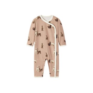 Milkbarn2025秋季新款婴儿长袖连体衣男女宝宝哈衣爬服新生儿秋装