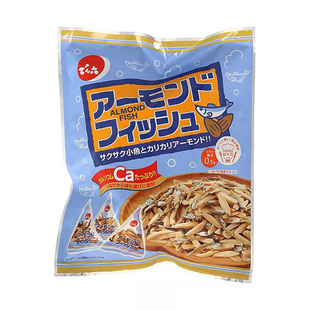 日本进口天六杏仁小鱼干巴旦木扁桃仁海鲜下酒儿童健康补钙小零食
