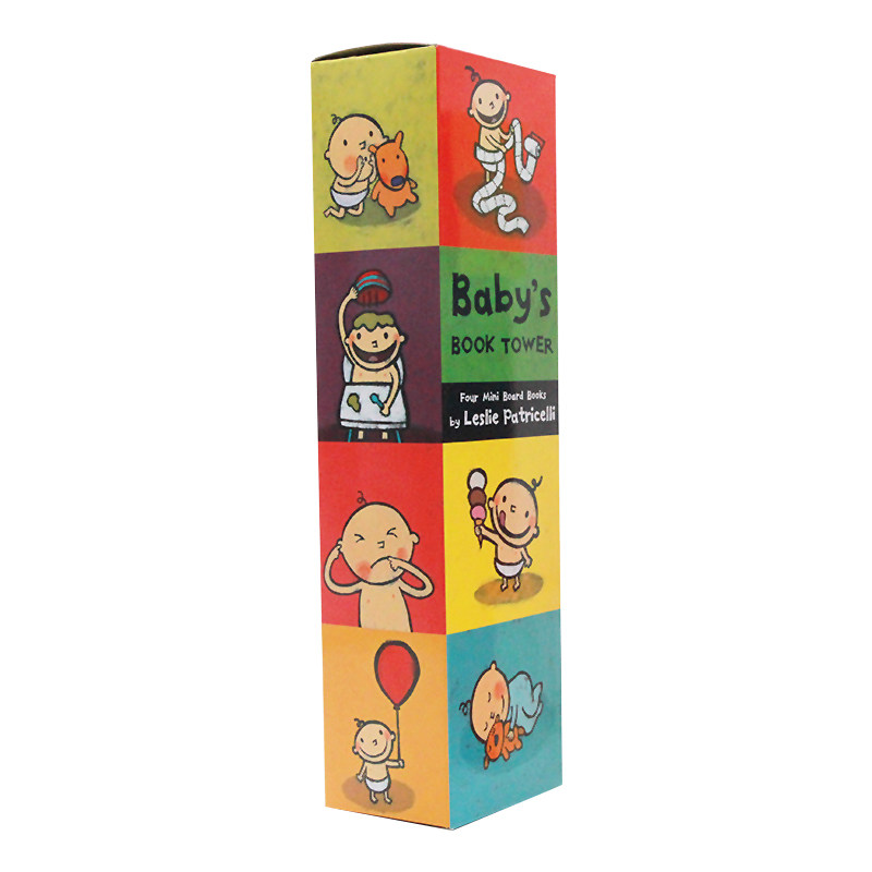 Baby's Book Tower小毛孩系列英文原版绘本纸板书4册 Leslie Patricelli no no yes yes 幼儿入门启蒙宝宝行为习惯培养yummy yucky