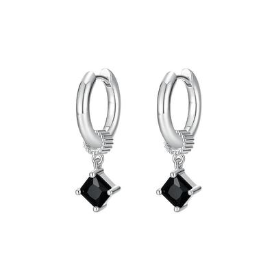 SinceYou黑锆两戴耳环男纯银