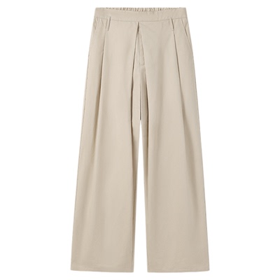 WHIMNOTION 25AW「对褶神裤2.0」高密斜纹长绒棉休闲长裤宽松直筒