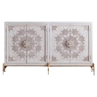 美式复古实木斗柜床头柜法式客厅高柜简约酒柜雕花卧室柜子餐边柜