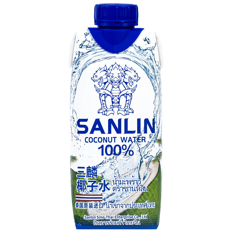 泰国天然椰子水330ml整箱三麟