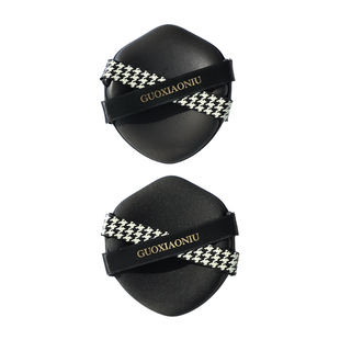 郭小妞千鸟格双面皮面气垫粉扑粉底液专用上妆工具超厚干湿两用