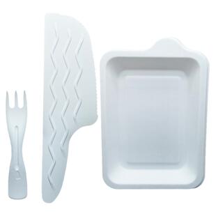 纸质生日蛋糕餐盘刀叉套装可降解一次性餐具环保烘焙叉子碟子纸盘