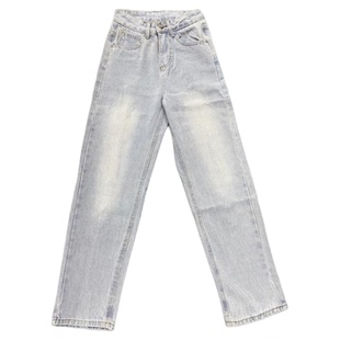 小众高街设计感后拉链直筒牛仔裤女2026冬季新款高腰显高显瘦长裤