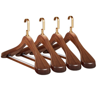 实木宽肩衣架家用挂西装大衣衣柜高级木质衣架酒店服装店专用衣架