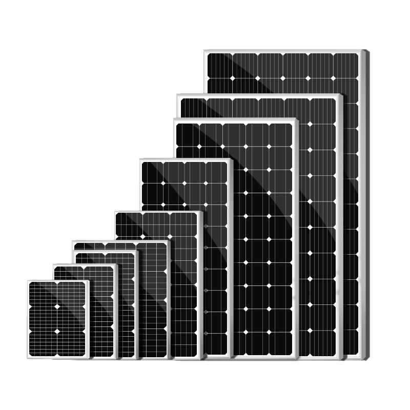 单晶太阳能板监控发电充12V24V电池家用系统220v充电并光伏网组件