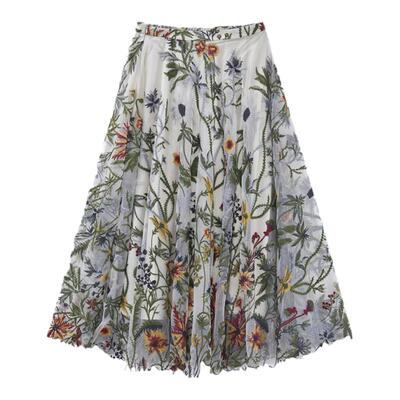 绿野仙踪绣花网纱半身裙中长款夏