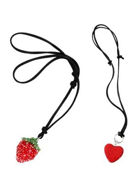 WACKYE可调节草莓项链