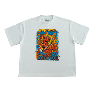 BAGGGGY马年限定独角兽主唱大码短宽廓形单缝线印花T恤140-260斤