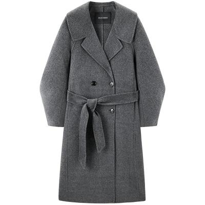 太平鸟纸片人大衣冬季款质感灯笼袖A1AAE420C