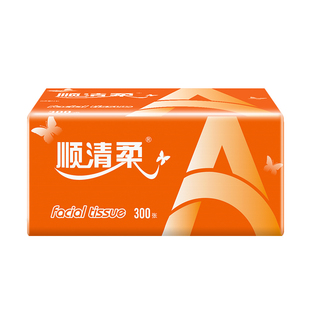 顺清柔大码抽纸20包x360张家用实惠装纸巾整箱餐巾纸面巾