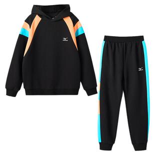 Mizuno美津浓KIDS儿童套装女童连帽卫衣春装春秋中大童两件套2026