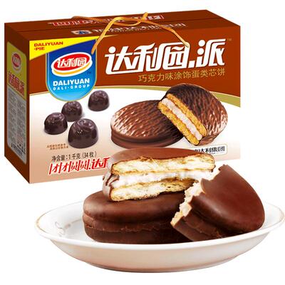 达利园巧克力味派整箱早餐饼干