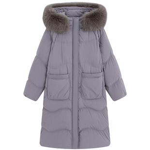 300斤长款加厚外套胖莹莹大码女装胖mm冬装大毛领东北抗寒羽绒服