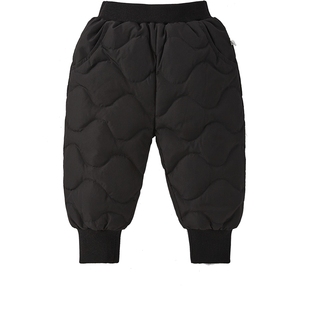 儿童羽绒裤男童外穿长裤冬季防寒裤宝宝保暖束脚裤中小童加厚裤子