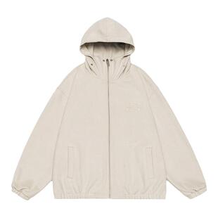 王栎鑫同款GOGOSOON男装麂皮绒情侣夹克外套春秋新款精致质感休闲