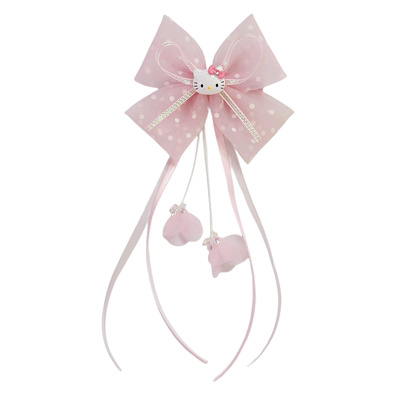 凯蒂猫蝴蝶结长飘带顶夹日韩头饰