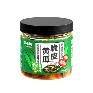 菜小饱脆皮黄瓜甜辣脆230g/瓶装整箱批发下饭菜即食酱咸菜腌菜