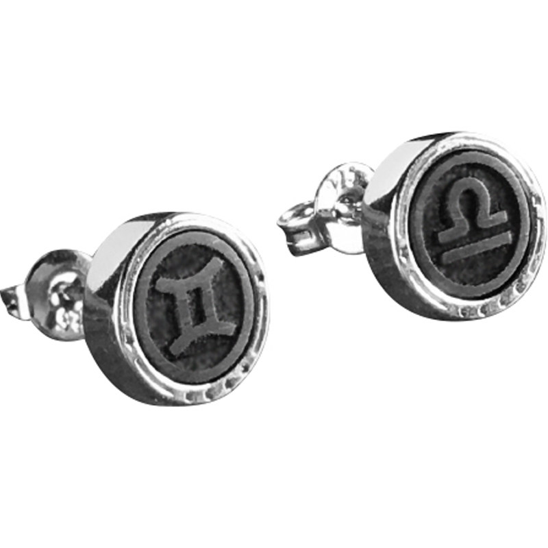 小众设计感十二星座耳钉男925耳钉