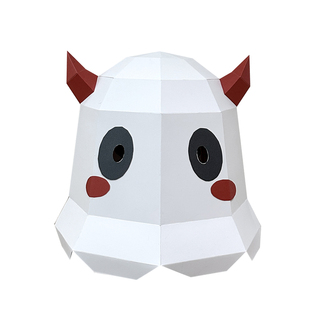 万圣节可爱小幽灵头套恐怖小恶魔发光面具手工折纸礼物店铺装饰品