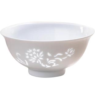 碗单个景德镇陶瓷餐具玲珑瓷碗碟套装家用饭碗汤碗白瓷面碗盘子