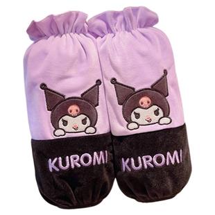 儿童加长款印花卡通袖套女童防水耐脏学生羽绒服写字专用花边护袖