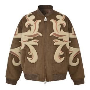 BIRTH OF ROYAL CHILD.BORC 浮雕飞行服夹克男复古巴洛克风外套