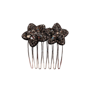 轻奢高级感水晶闪钻星星发梳2026年蓬松高颅顶倒插梳碎发整理发卡