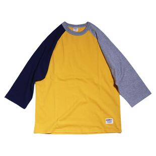 BPCALL 木村七分袖T恤美式撞色拼接插肩运动圆领七分袖男女同款