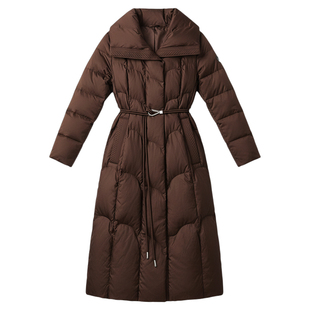 齐黛品牌羽绒服女款中长款2025冬季新款加厚款过膝保暖妈妈装外套