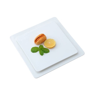 包邮西餐餐具纯白色陶瓷正方平板托盘创意长方形寿司盘圆形蛋糕盘