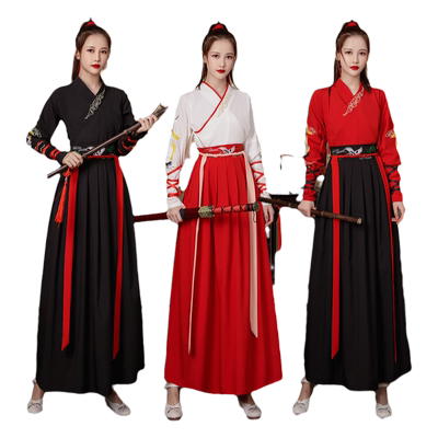 武侠风汉服女中国风齐腰襦裙古装