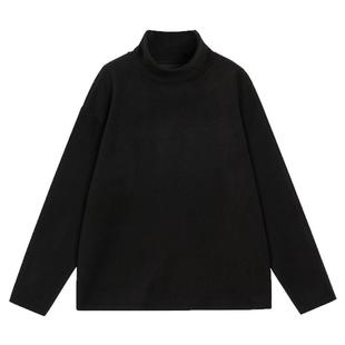 回力德绒高领卫衣男士秋冬季2025新款加绒保暖内搭宽松打底衫男生