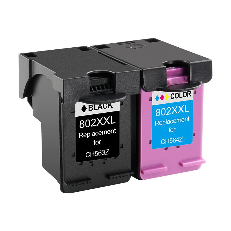 晖达兼容惠普802墨盒HP deskjet 1050 1000 1010 1101 1102 1510 2050 1011打印机可加墨大容量802XL彩色黑色