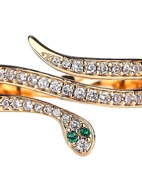 蕾迪高定灵蛇缠绕意大利时尚工艺时尚指环戒指