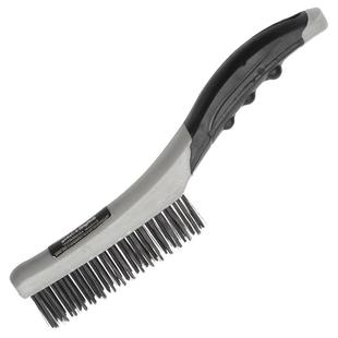 麦思德钢丝刷除锈打磨不锈钢清洁刷带柄钢刷铁刷小刚刷工业用铁刷