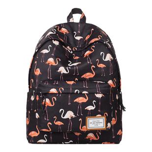 mracehomme初中大学生书包背包女印花小众原创双肩包防水休闲简约