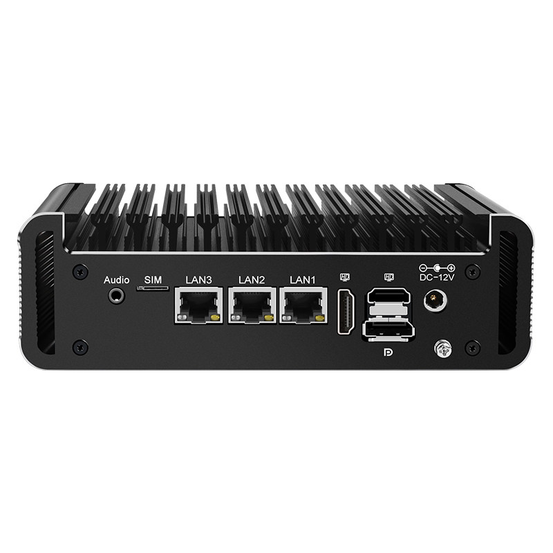 畅网微控J6413 三网双串 工控小主机 2.5G网口 RS232串口 无风扇