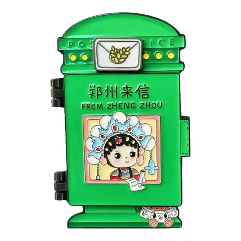 郑州旅游文创纪念品翻盖邮箱金属冰箱贴郑州特色礼物装饰品伴手礼