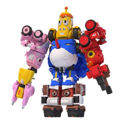 正版庄臣爆笑虫子套装玩具变形机器人机甲战队五合体红小闹黄小憨