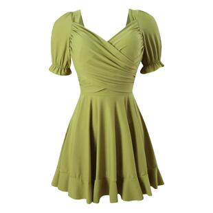 泳衣女连体微胖女孩遮肉钢圈大胸遮肚显瘦高级绝美泡温泉大码泳装