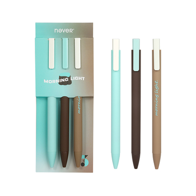 never新款下午茶笔按动中性笔