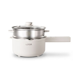lotor徕多0涂层不锈钢电煮锅宿舍煮面小锅一人食用小型多功能电锅